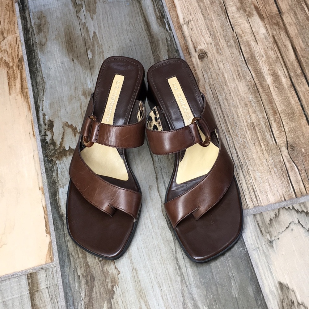 Vintage Liz Clairbone Square Toe Mule